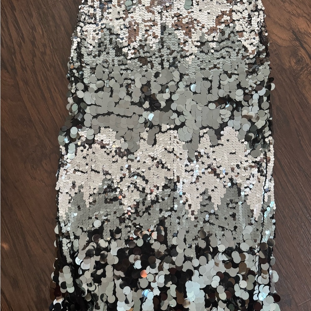 Sequin Black Gray  and Silver skirt